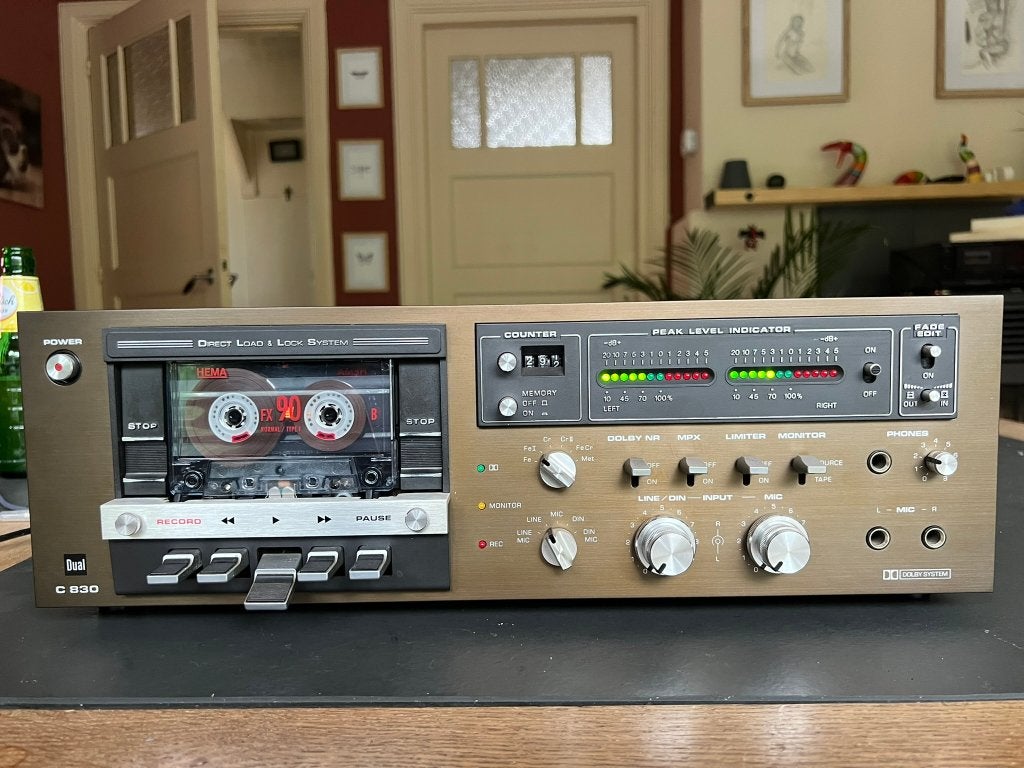 Dual C830 3 kops cassettedeck te koop, Audio, Tv en Foto, Cassettedecks, Ophalen, Enkel, Overige merken, Tape counter