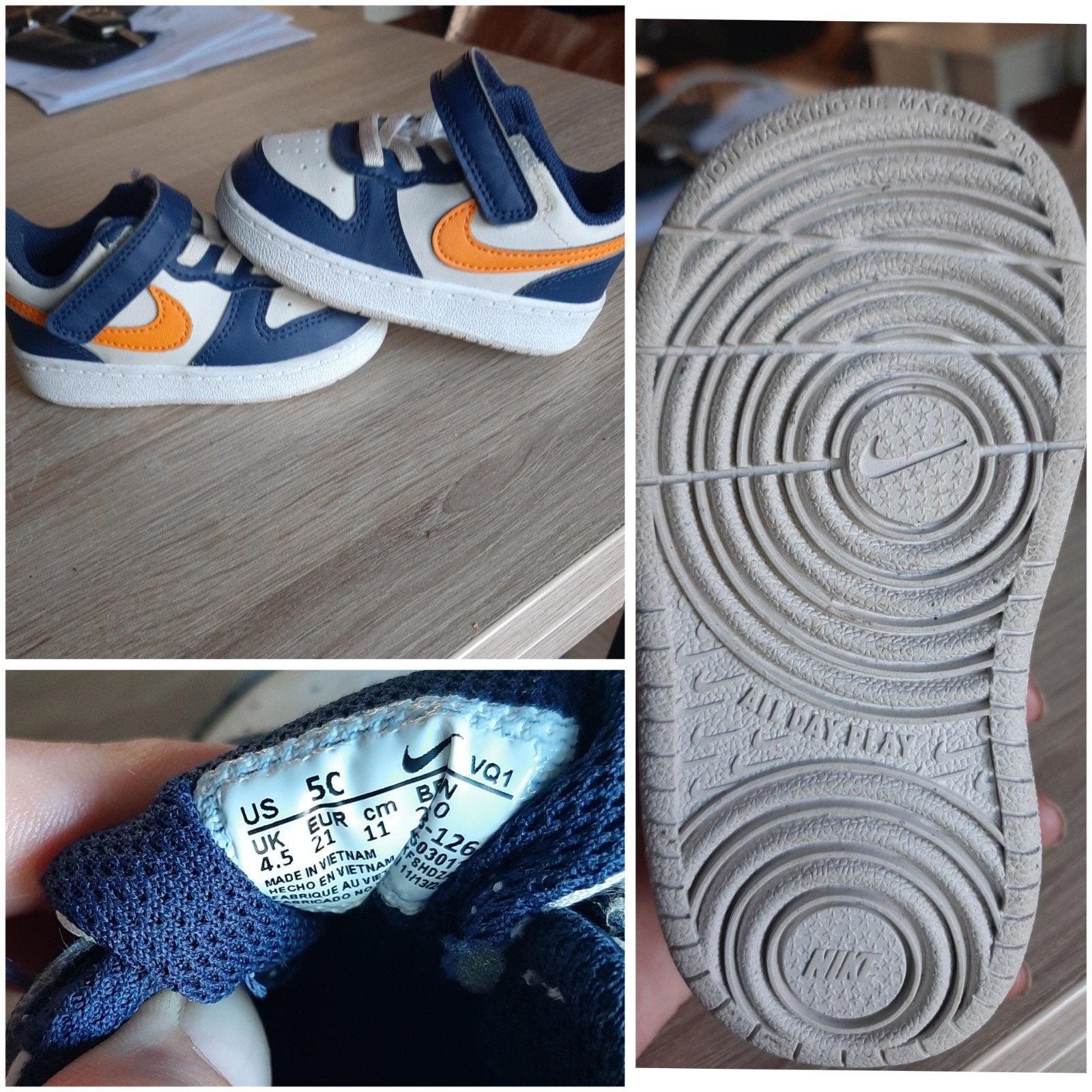 Nike Court Borough Low 21 - Blauw/Oranje, Kinderen en Baby's, Kinderkleding | Schoenen en Sokken, Jongen of Meisje, Schoenen, Ophalen of Verzenden