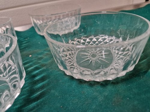 kristallen schaaltjes vintage 4 stuks, Ophalen of Verzenden