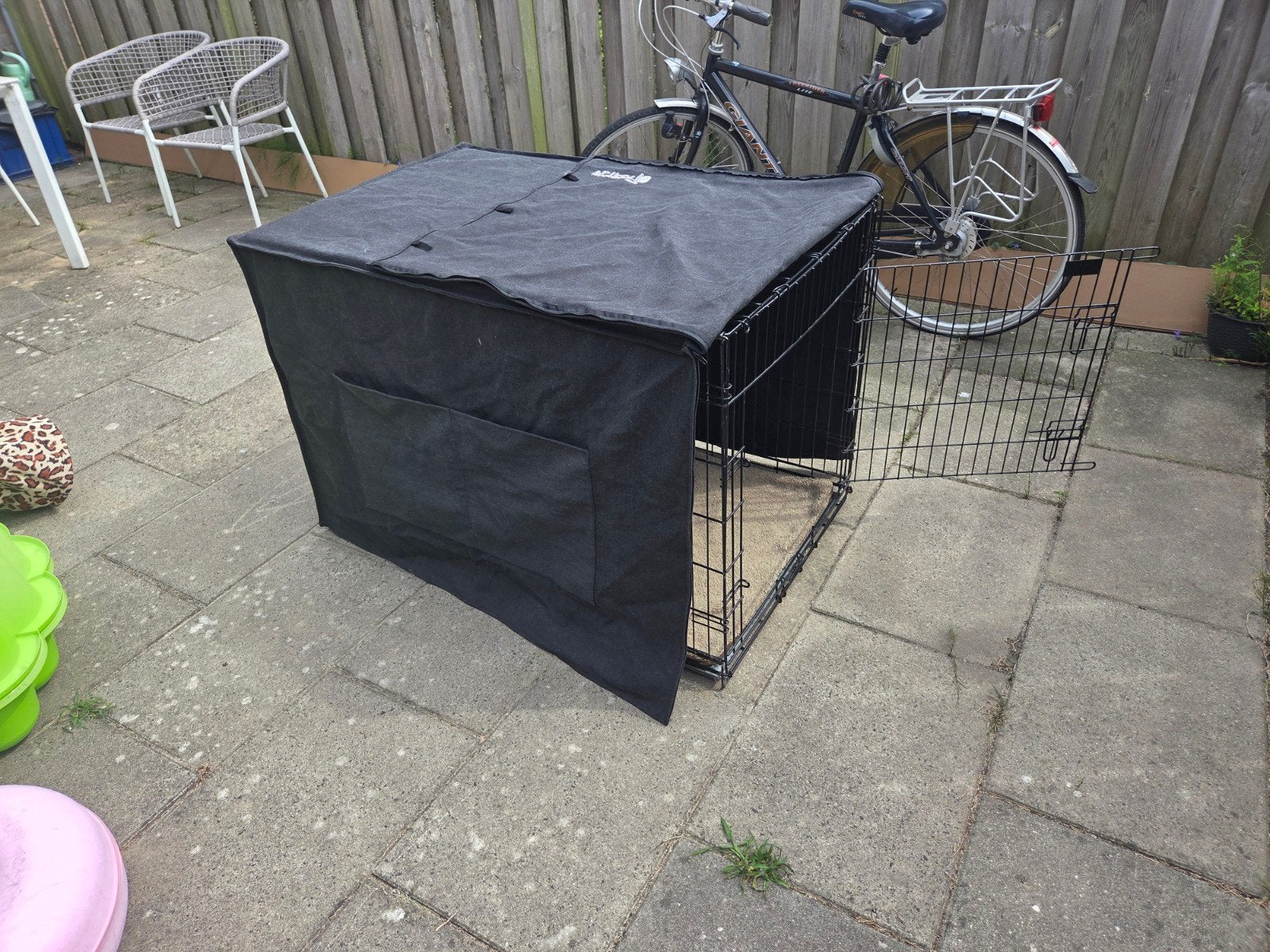 Hondenbench Xl met een hoes erbij en kleedje., Ophalen, Zo goed als nieuw