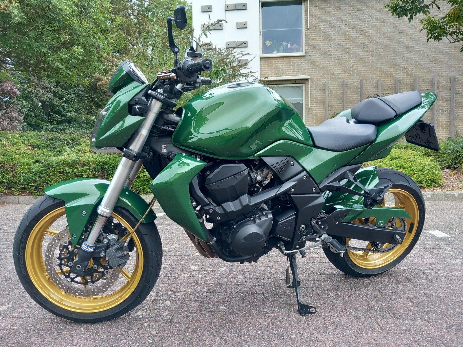 Nette Kawasaki Z750 uit 2008 - Groen met gouden velgen, Motoren, 750 cc, 4 cilinders, Motorrijbewijs A, Gebruikt