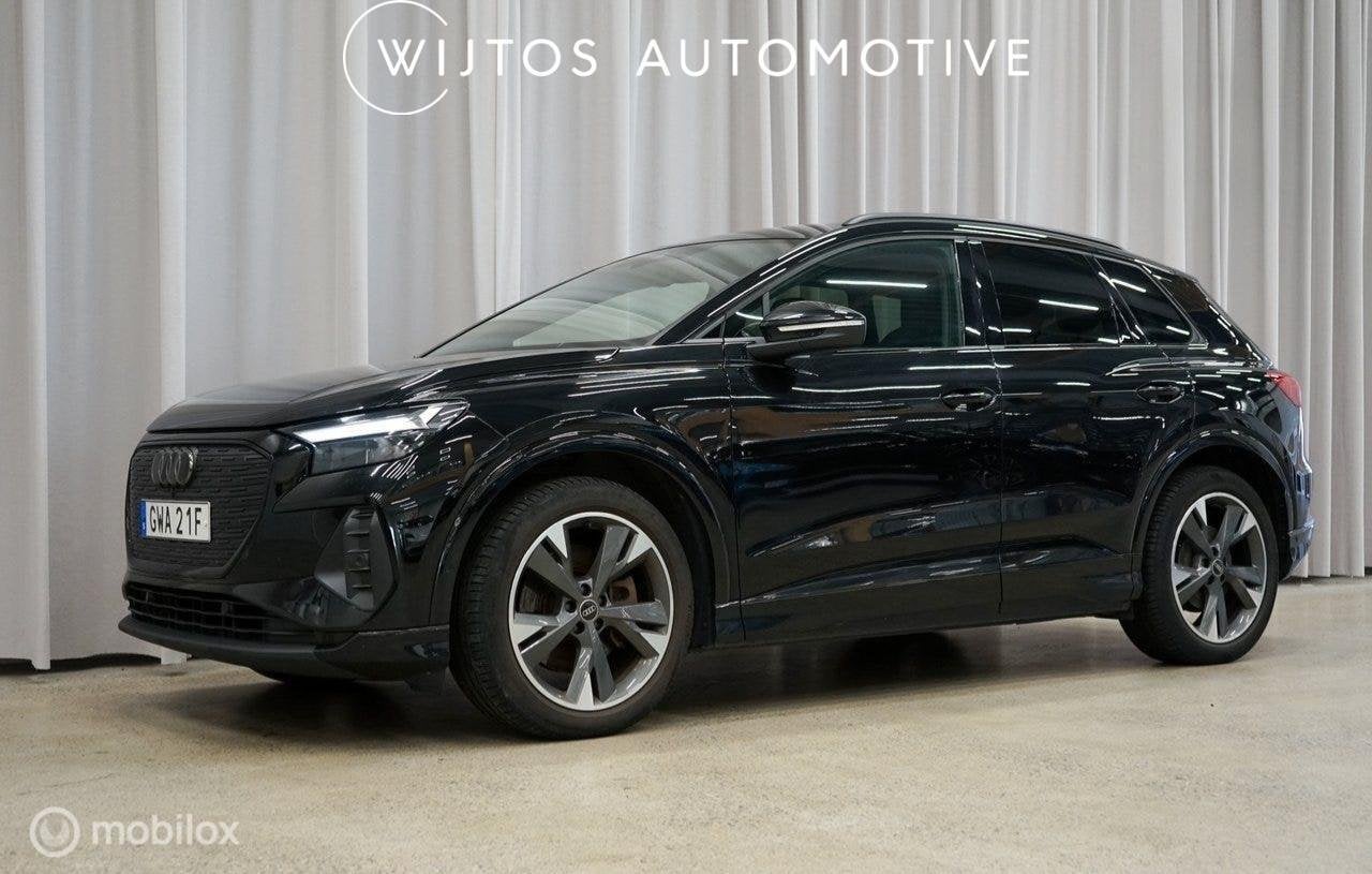 Audi Q4 e-tron 40 77 kWh SONOS, warmtepomp, Auto's, Automaat, Dealer onderhouden, Zwart, 511 km
