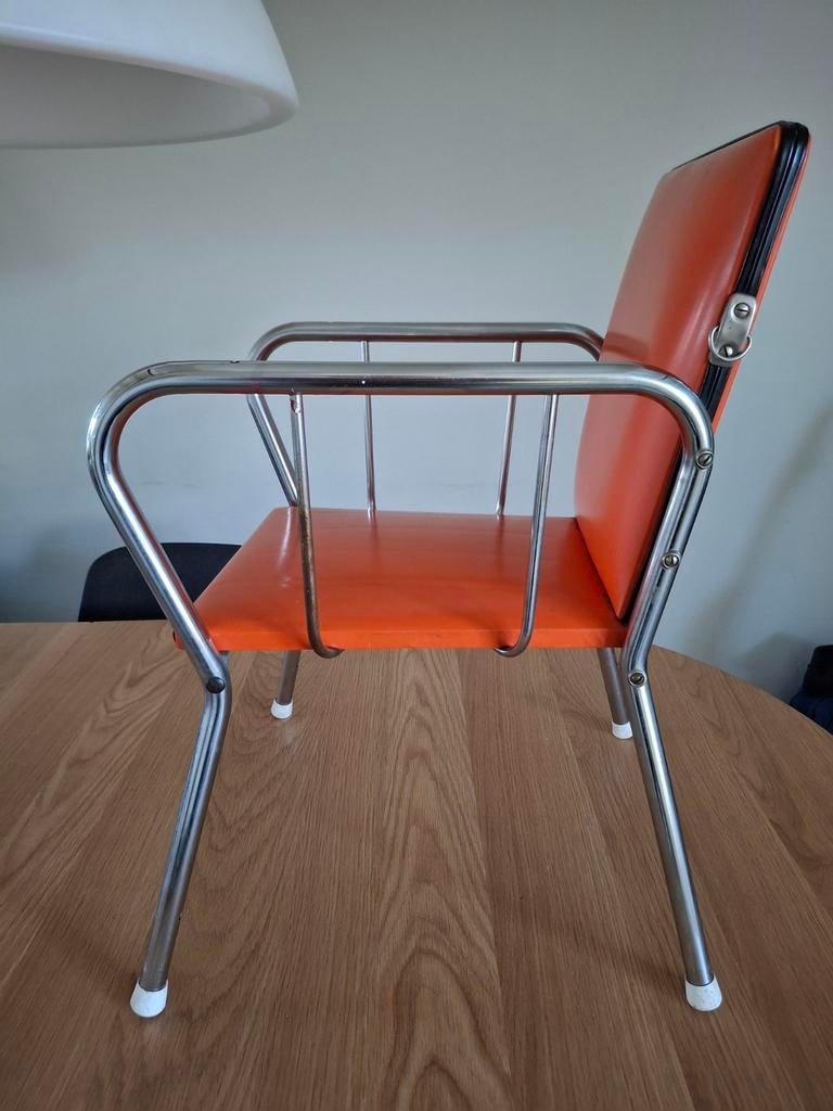 Vintage Kibofa Oranje Kinderstoel - Retro Design, Kinderen en Baby's, Kinderstoelen, Gebruikt, Overige typen, Ophalen of Verzenden