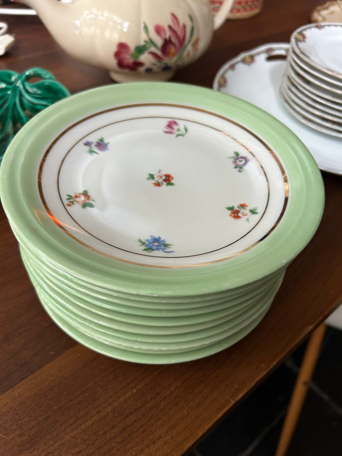 Vintage Limoges gebaksbordjes - 10 stuks, Ophalen