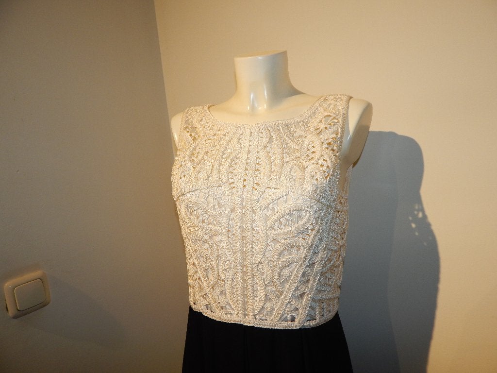 Phase Eight chique maxi dress lijfje gehaakt stretch rok 40, Maat 38/40 (M), Zo goed als nieuw, Phase Eight, Onder de knie