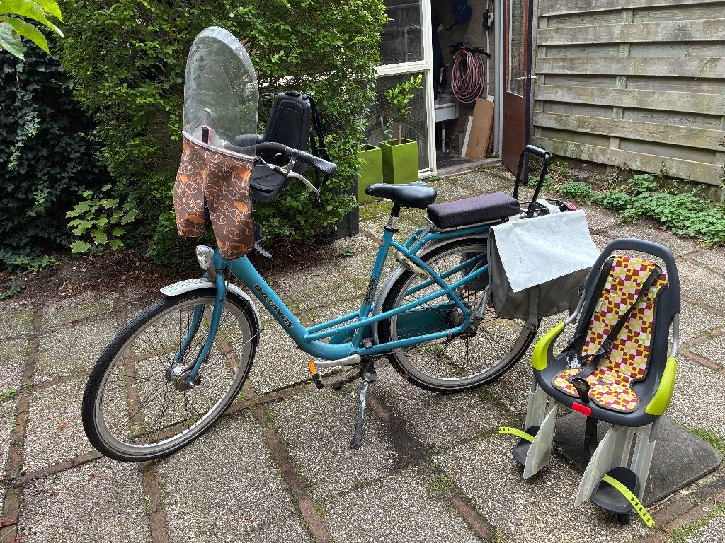 Complete Batavus Mambo deluxe moederfiets, Ophalen, 2 zitjes, Batavus, Dubbele standaard