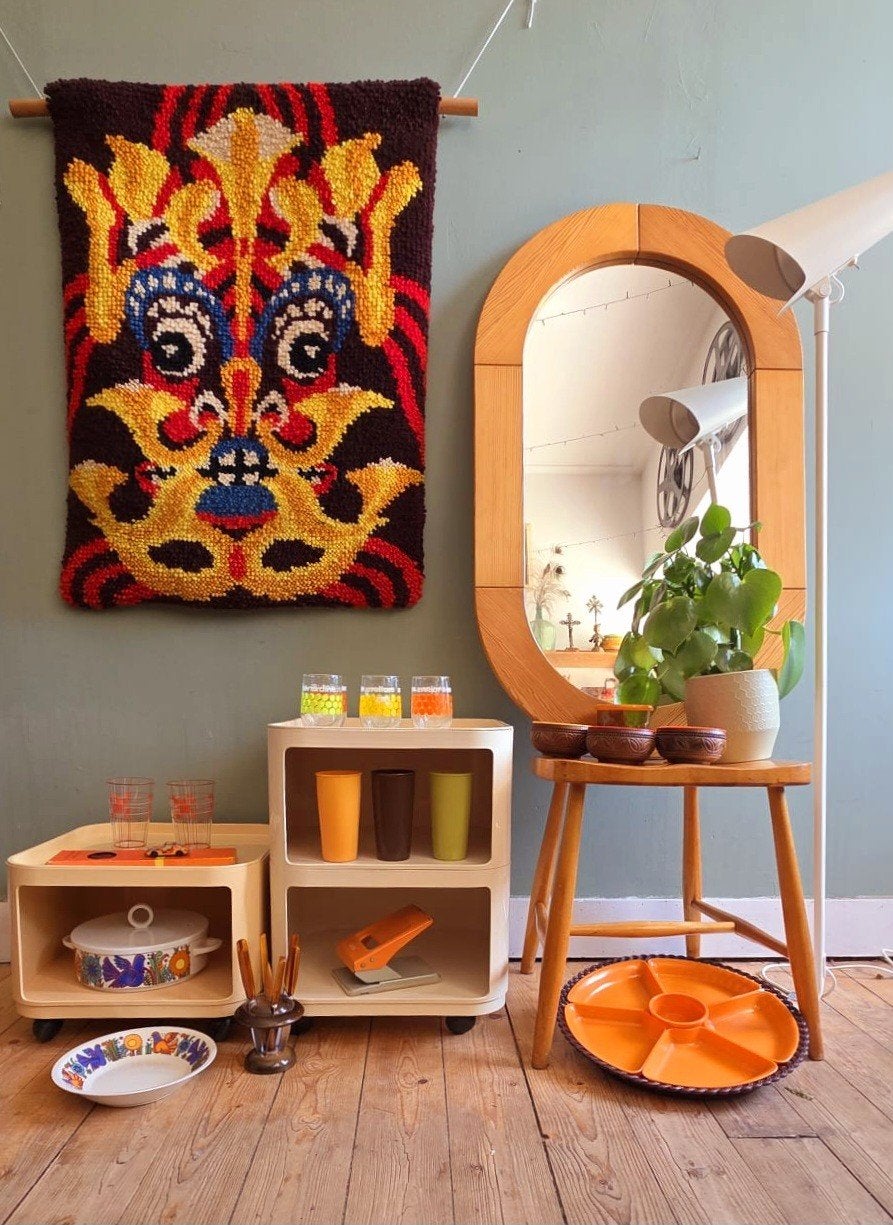 Lucky Vintage FINJA 2 grote spiegel Ikea seventies vintage, Huis en Inrichting, Ophalen, Gebruikt, ., 100 tot 150 cm