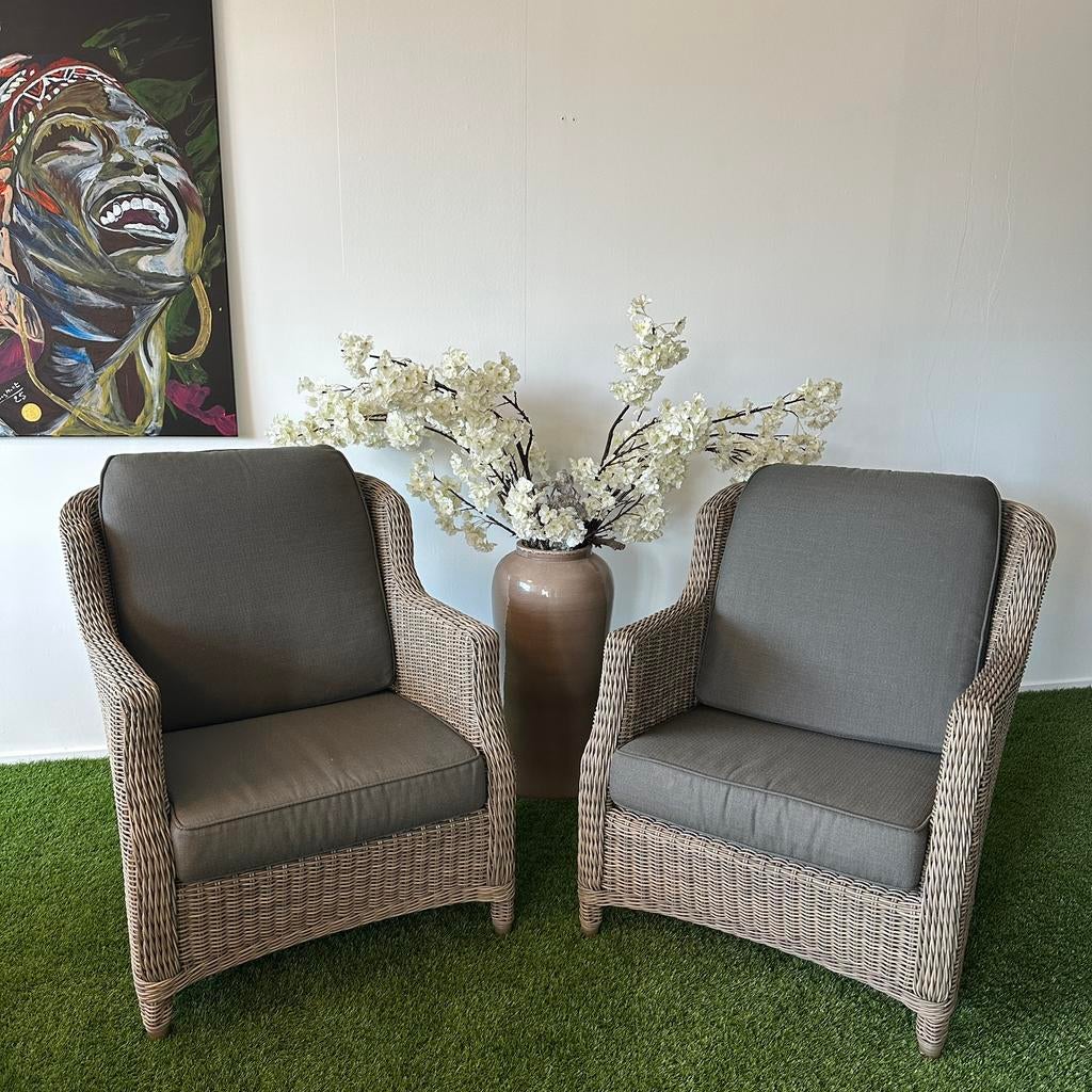 4 Seasons Outdoor Brighton Pure Fauteuils  – ZGAN, Tuin en Terras, Tuinsets en Loungesets, 2 zitplaatsen, Verzenden, ., Zo goed als nieuw