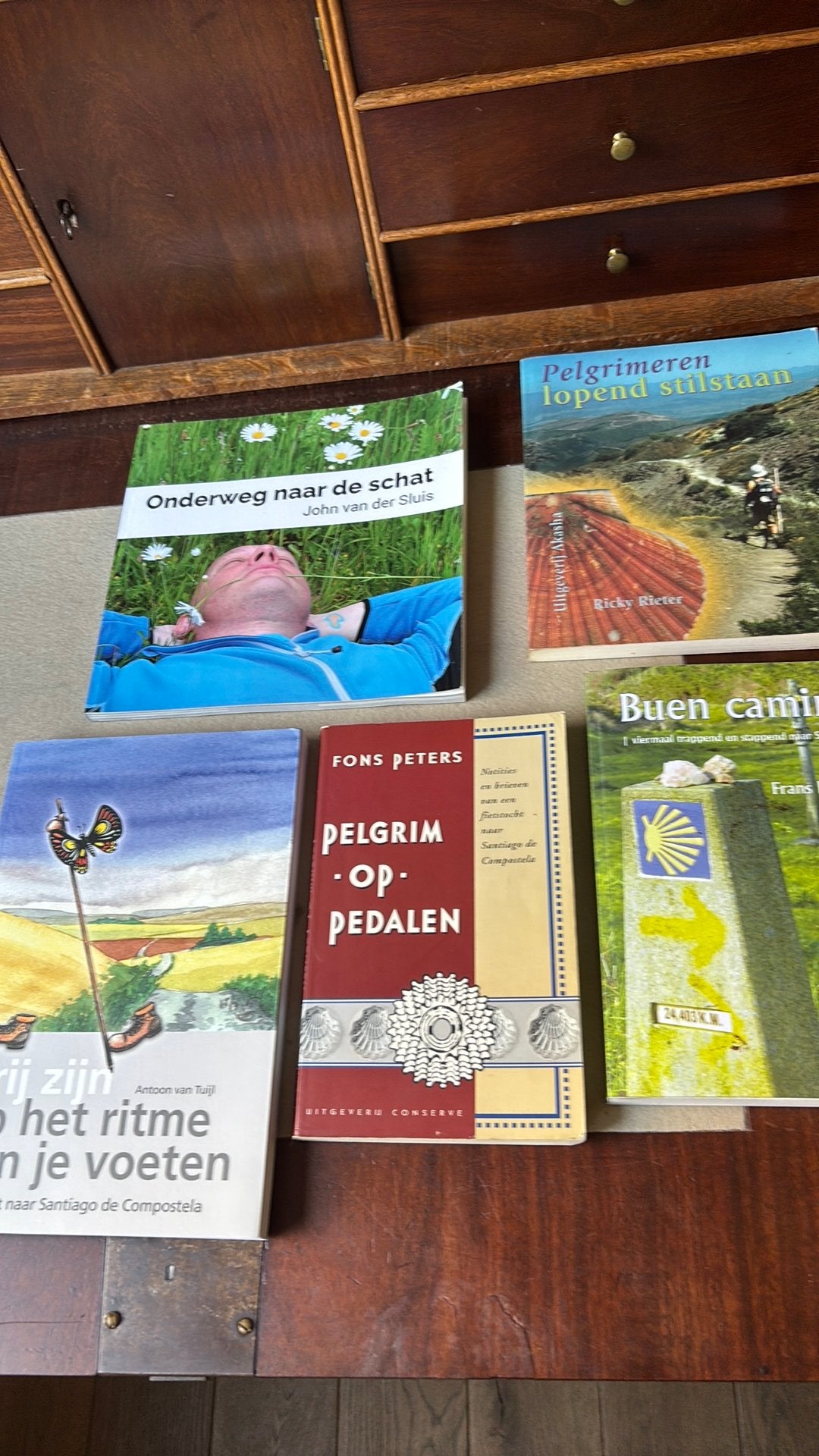 Santiago de compostela -Pelgrimeren- Buen Camino ea, Europa, A. van Tuijl, Ophalen of Verzenden, Zo goed als nieuw
