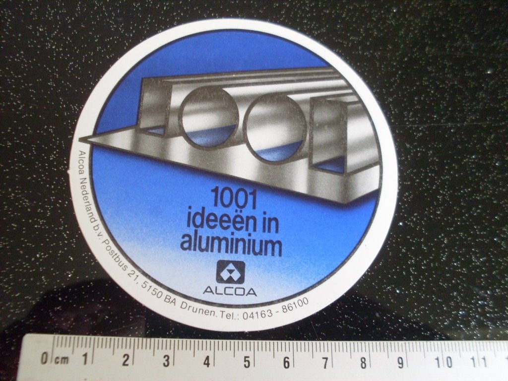 sticker alcoa nederland drunen 1001 ideen in aluminium, Verzenden, Zo goed als nieuw, Bedrijf of Vereniging