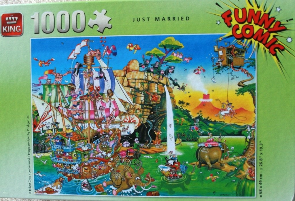 King, Funny Comic puzzels, 1000 stukjes, Ophalen, 500 t/m 1500 stukjes, Zo goed als nieuw, Legpuzzel