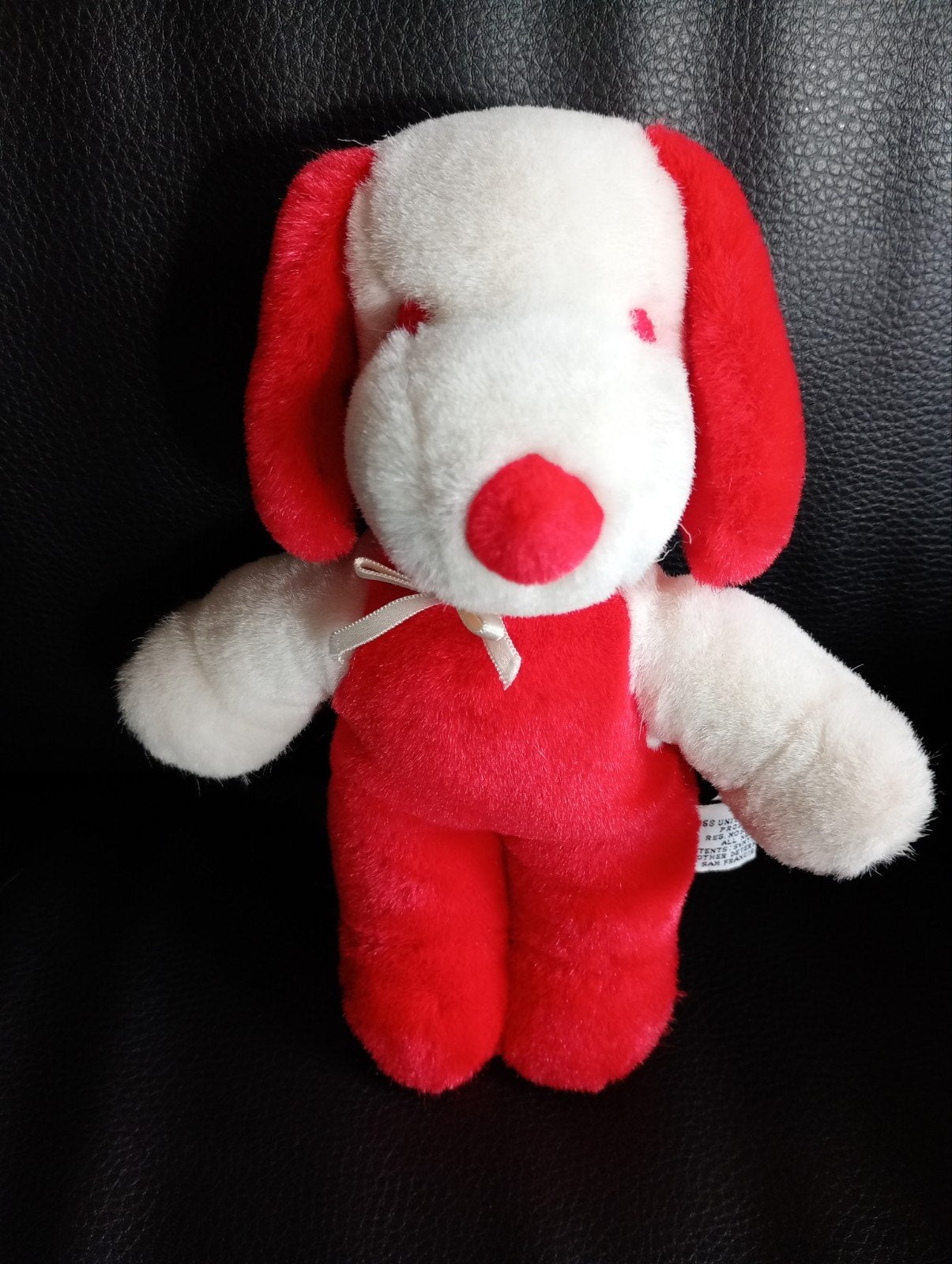 Snoopy Knuffel Rood Wit - 1968., Overige merken, Overige karakters, Meerkleurig, Klein (minder dan 20 cm)