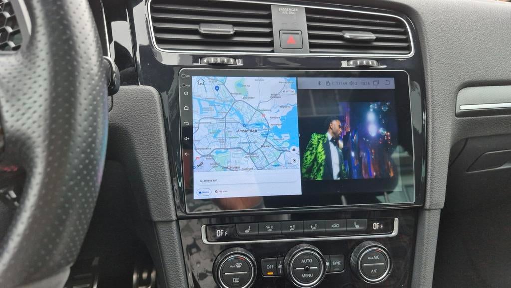 Hizpo 2Din Android Auto 10.1" Volkswagen VW Golf 7 2013-2019, Ophalen, Zo goed als nieuw