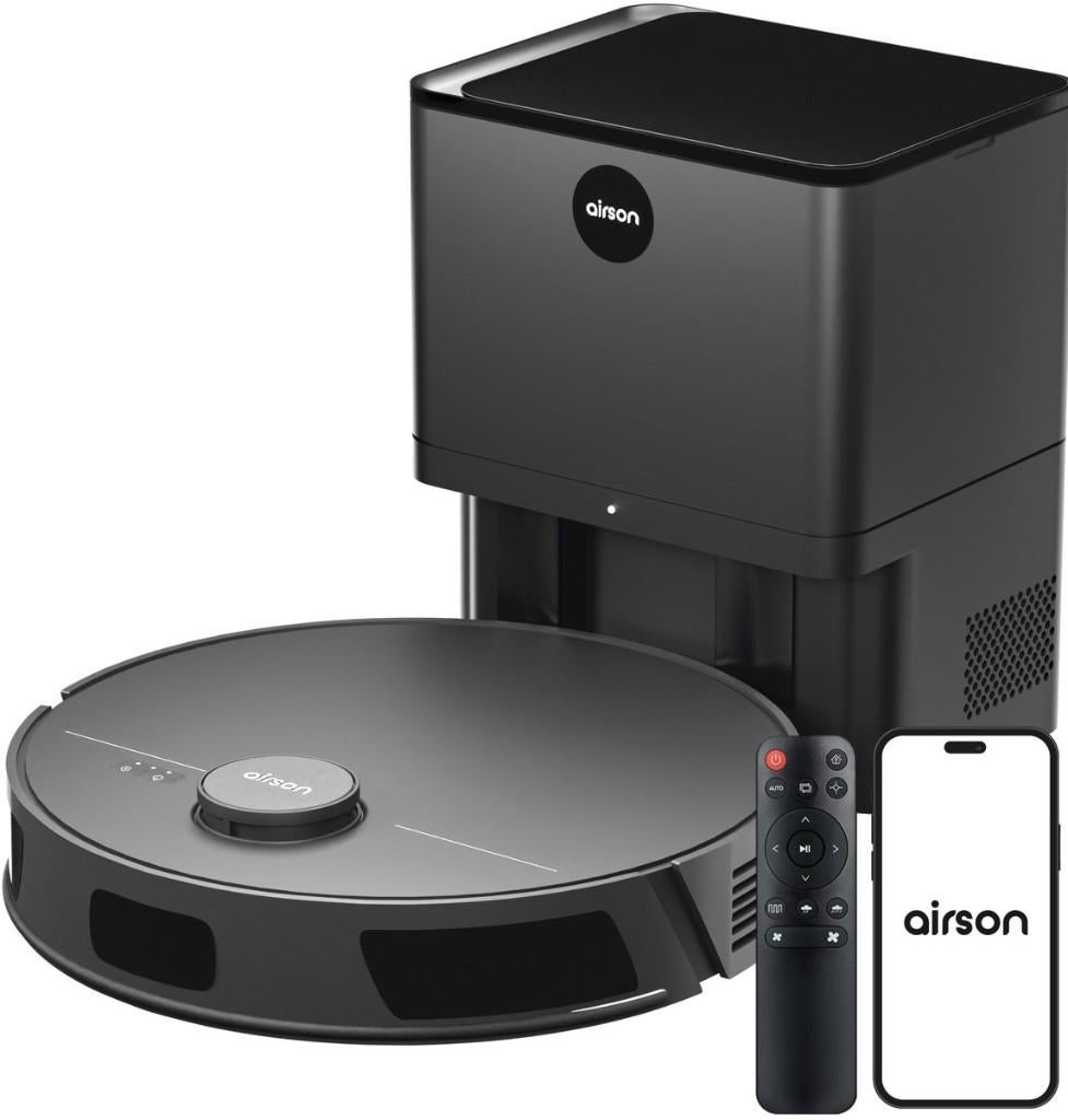 Airson X2 Robotstofzuiger met dweilfunctie en zelflediging, Stofzak, Overige merken, Nieuw, Ophalen of Verzenden