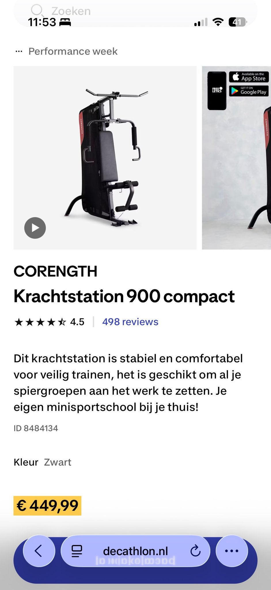 CORENGTH Krachtstation 900 Compact - Zo goed als nieuw, Ophalen, Krachtstation, Armen, Zo goed als nieuw