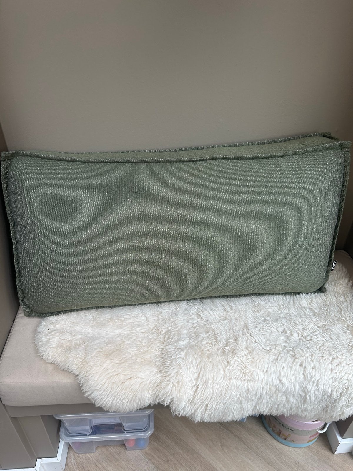 Twee groene Casa rug buitenkussens - Zo goed als nieuw, Huis en Inrichting, Woonaccessoires | Kussens, Ophalen, Overige merken