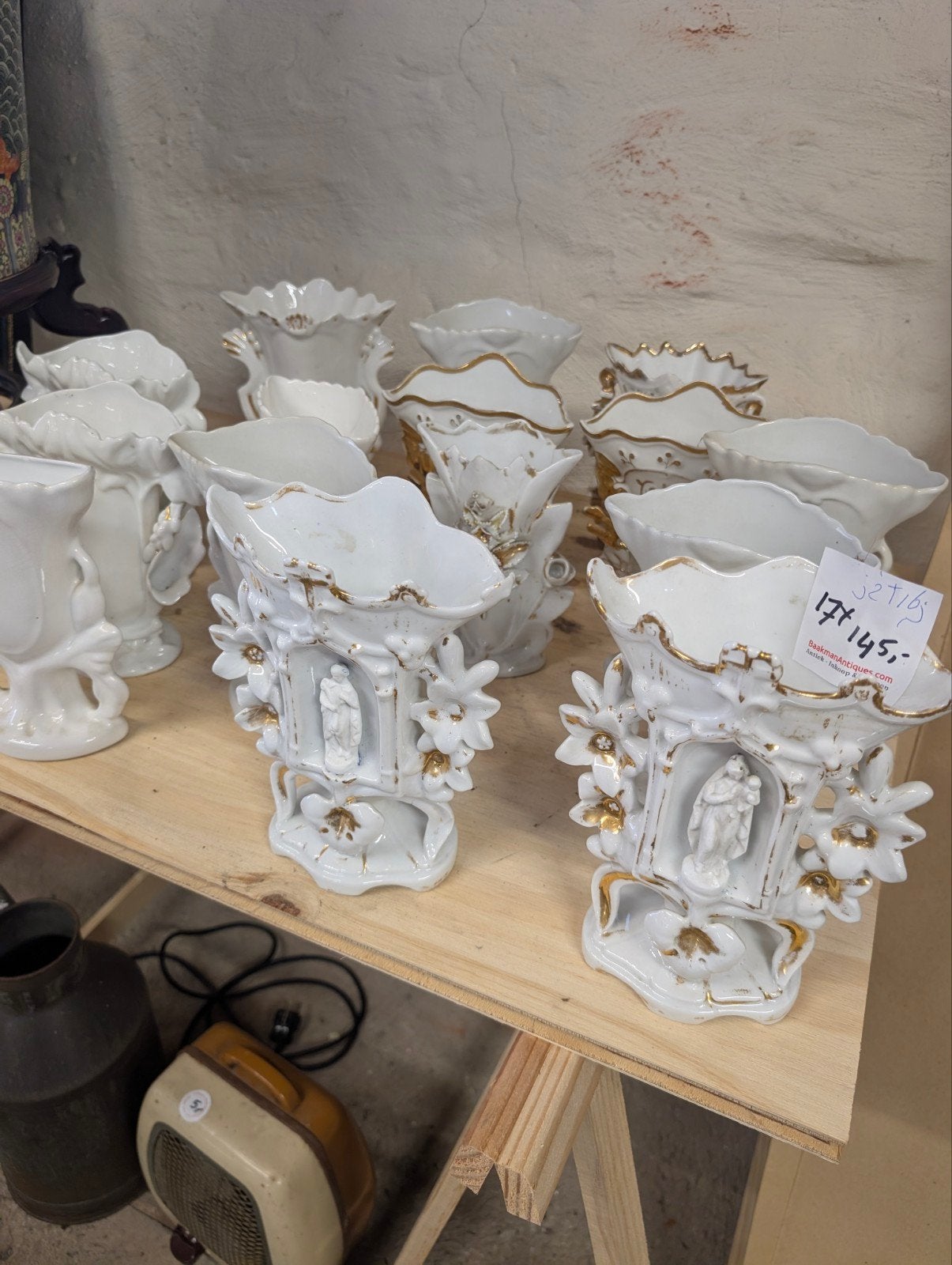 17 antieke porseleinen sier vazen. €175., Antiek en Kunst, Ophalen