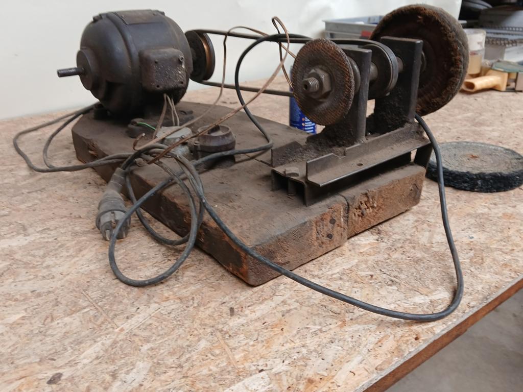 Vintage Jos de Coster polijstmachine met elektromotor, Ophalen of Verzenden