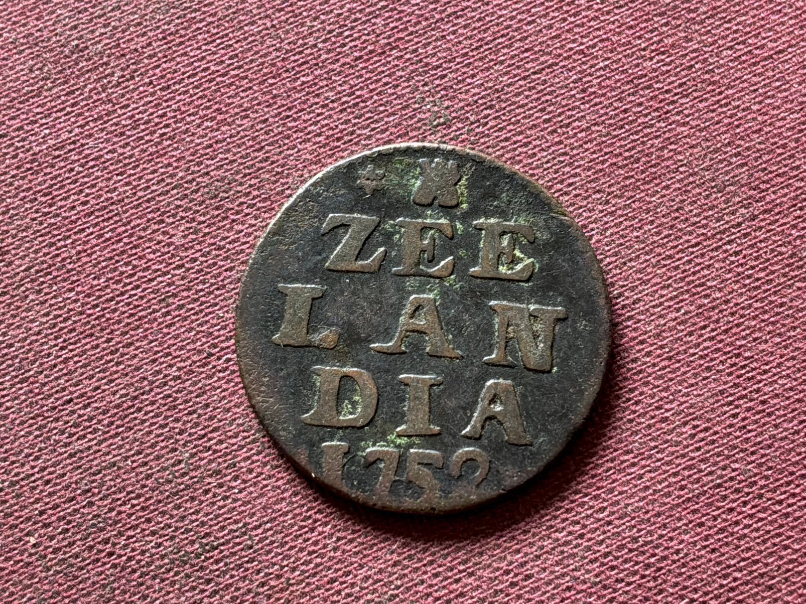Schaarse duit zeeland 1752, Ophalen of Verzenden, Overige landen