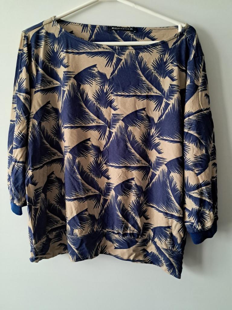 Comfortabele  tuniek met palmboomprint, Maat 46/48 (XL) of groter, Ophalen of Verzenden, Lange mouw, Gedragen