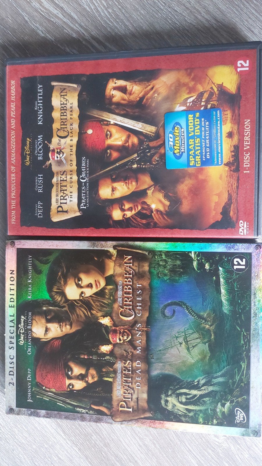 Pirates of the Caribbean 1 & 2 DVD Special Edition, Gebruikt, Ophalen of Verzenden, Engels, Nederlands