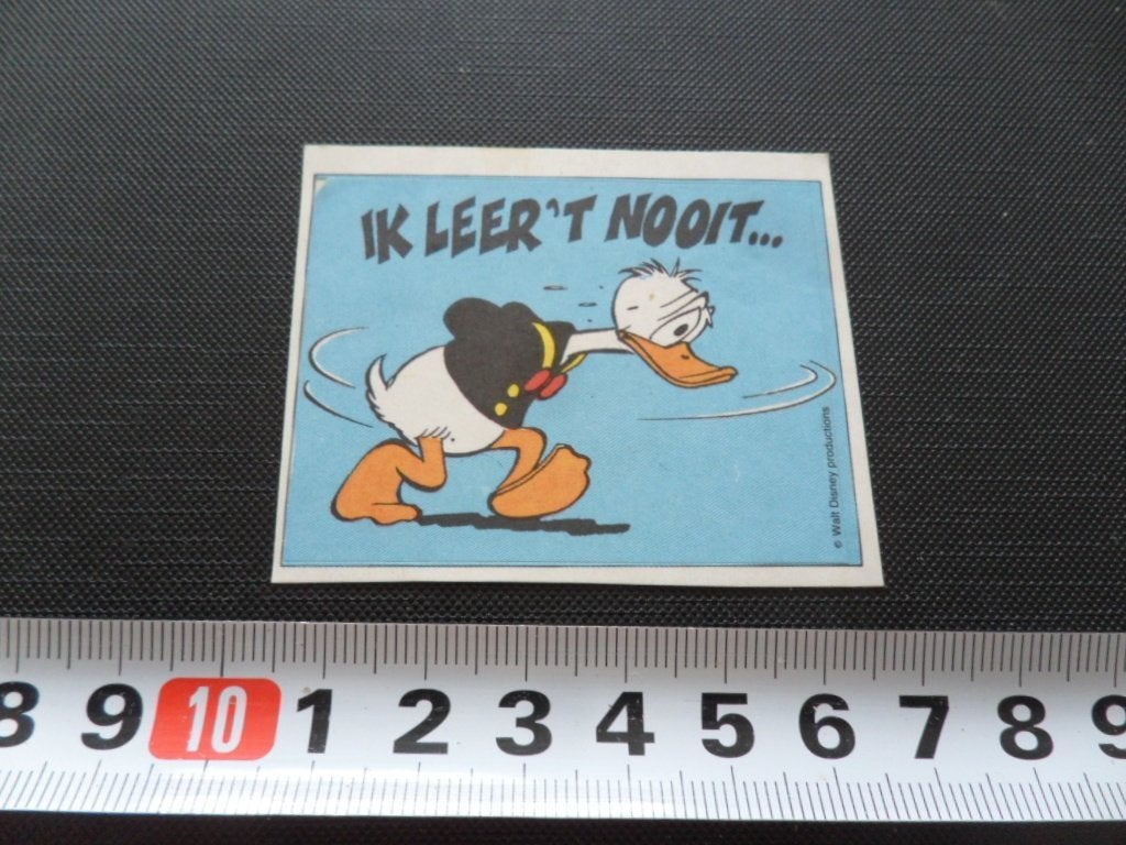 sticker strip disney donald duck ik leer 't nooit..., Ophalen, Zo goed als nieuw