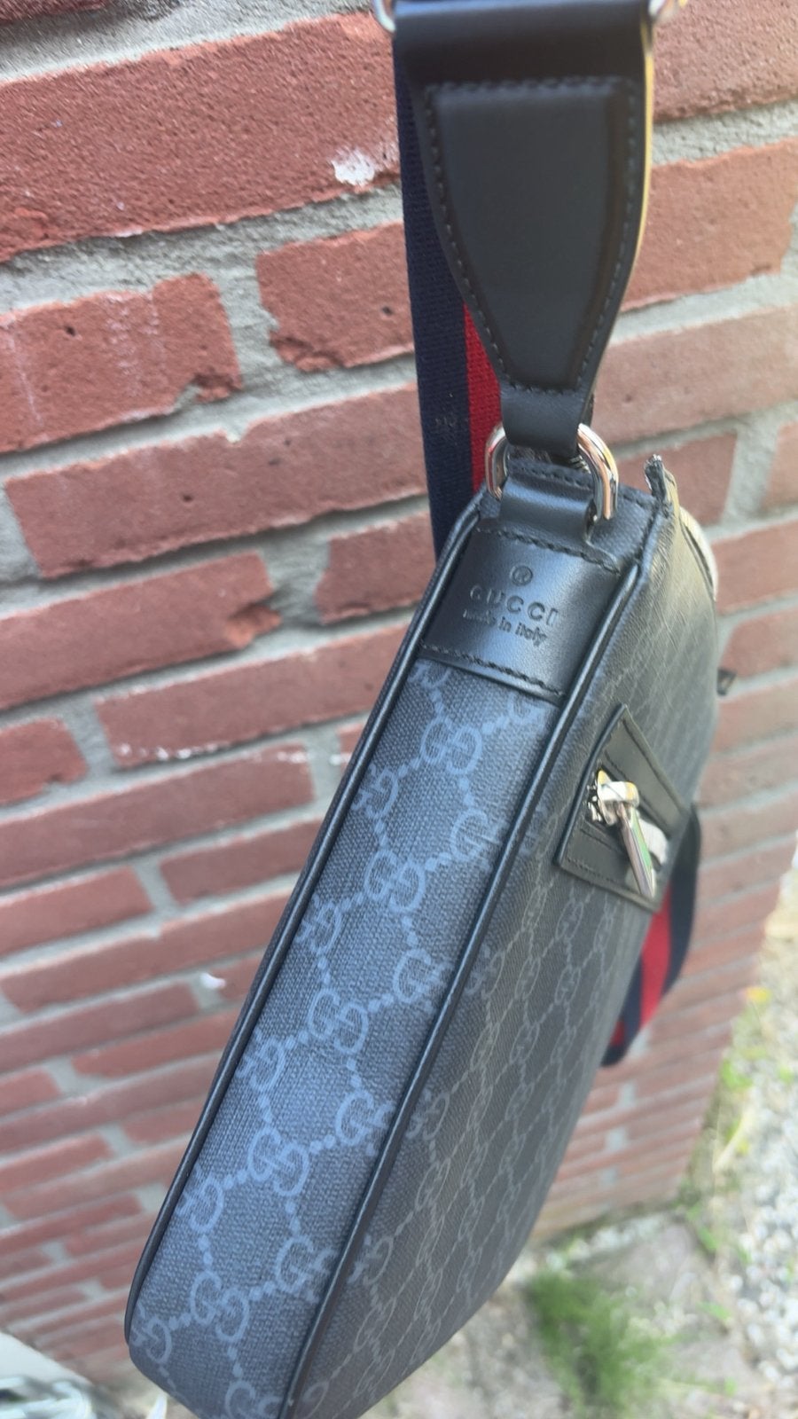 Orginele gucci schoudertas mannen, Ophalen of Verzenden, Zo goed als nieuw, Zwart
