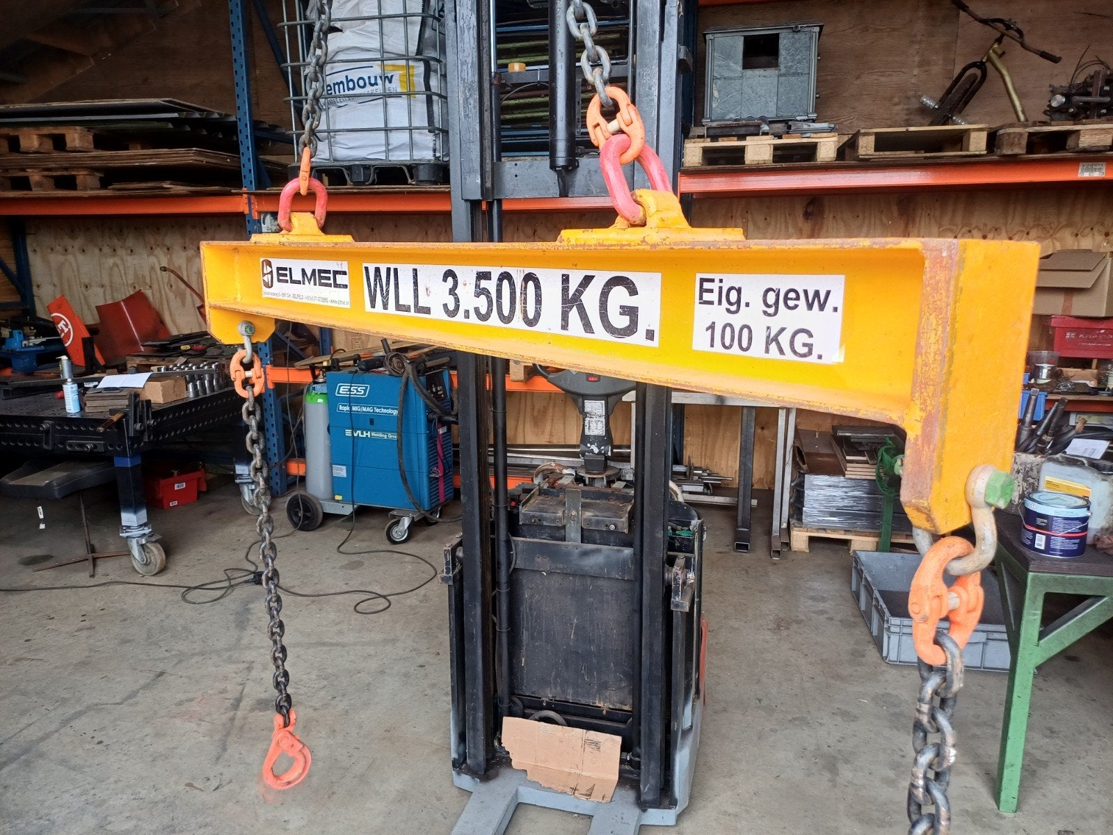 Elmec Evenaar 3,5 ton - 180cm met certificaat, Ophalen, Zo goed als nieuw