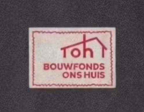 Lucifermerk Bouwfonds Ons Huis Jaren 60., Verzamelen, Ophalen of Verzenden, Zo goed als nieuw