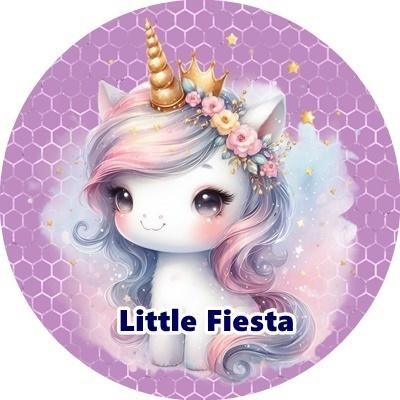 L1342 icing frosting eenhoorn 18cm eetbare taart print, Ophalen of Verzenden, Nieuw, Taarten, Versiering