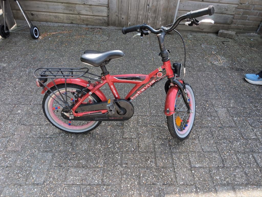 Batavus Snake 16 inch kinderfiets - Rood, Fietsen en Brommers, Fietsen | Kinderfietsjes, Ophalen, Velgrem, Batavus, 16 tot 20 inch