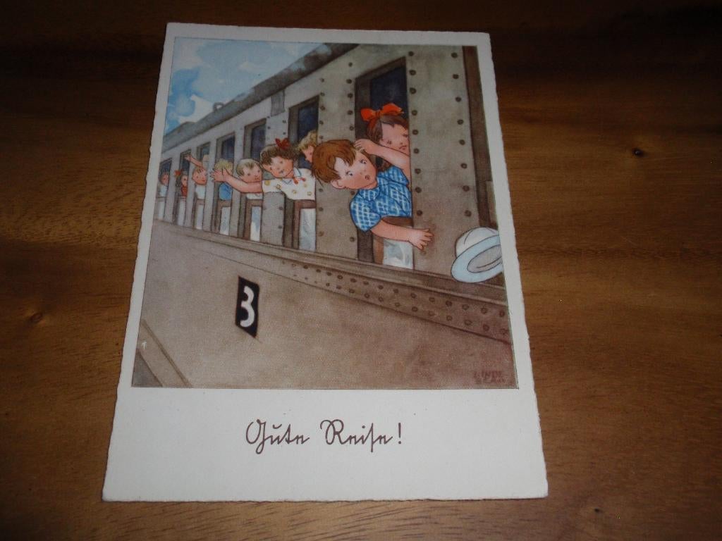 Trein Illustrator Lindeberg, Verzenden, 1960 tot 1980, Ongelopen, Voertuig