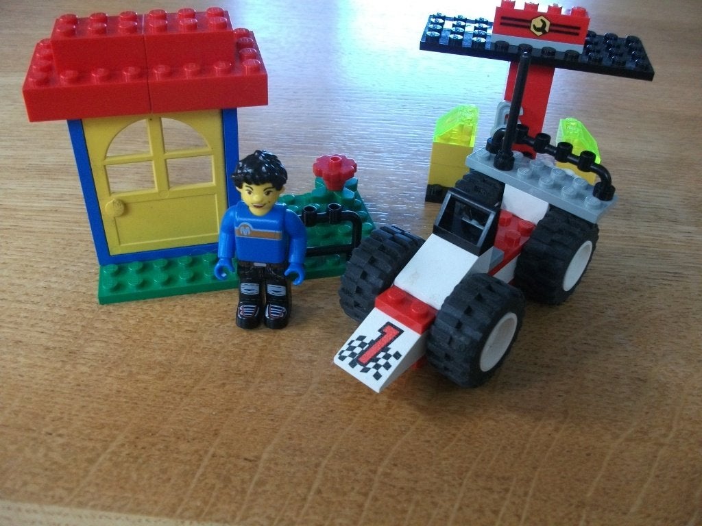LEGO set 4173 Max 's Pit Stop (set 2), Gebruikt, Lego, Ophalen of Verzenden, Compleet