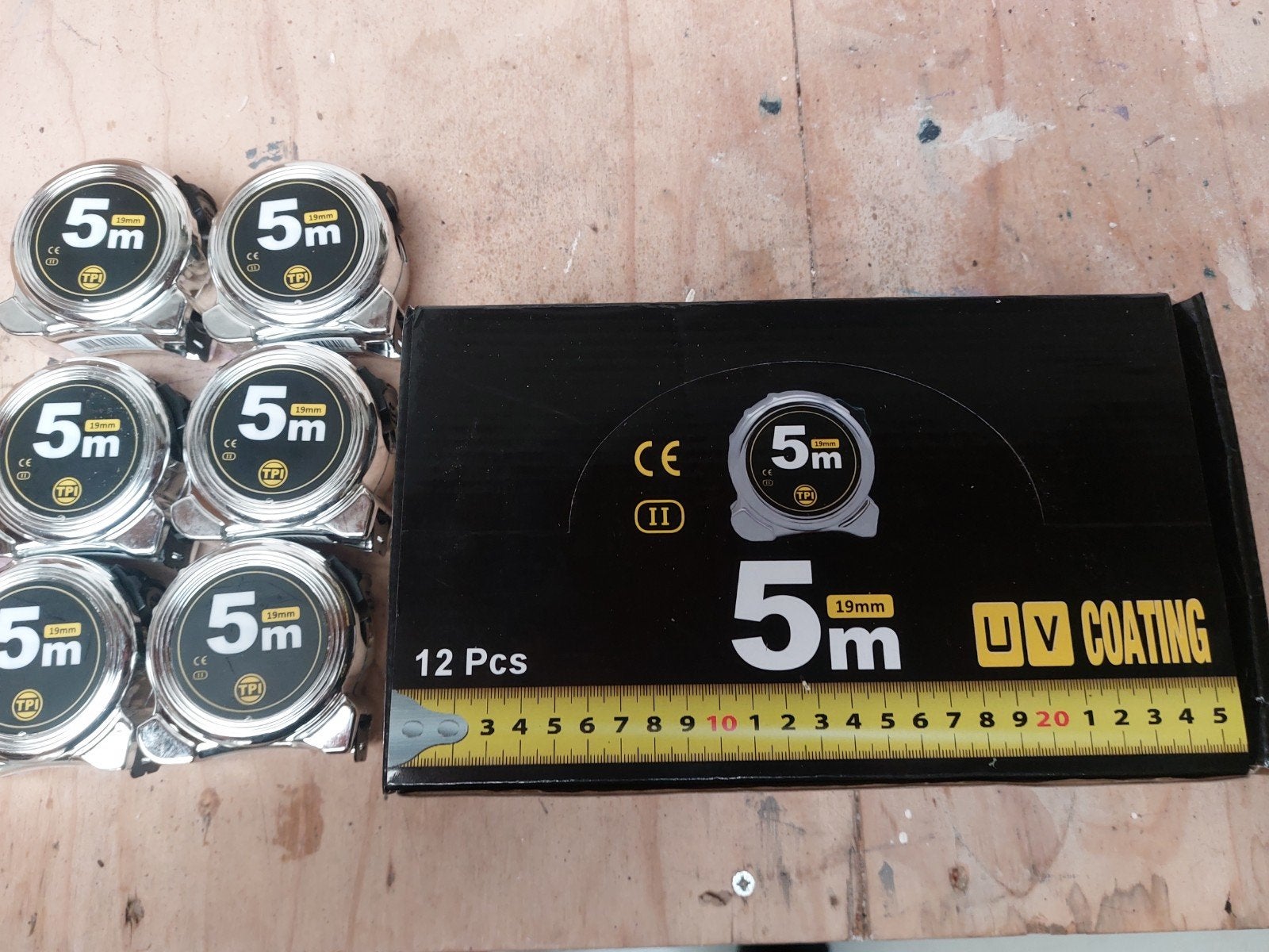 Rolmaat, meetband, 5 meter lang 19 mm breed. A kwaliteit., Ophalen of Verzenden, Nieuw