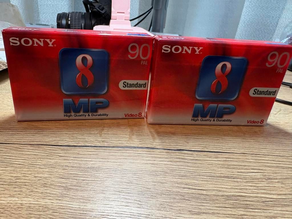 Sony Video 8 MP 90 minuten videobanden (2 stuks), Cd's en Dvd's, VHS | Film, Nieuw in verpakking, Overige genres, Alle leeftijden