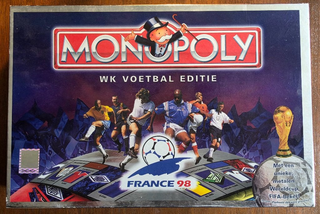 Monopoly WK Voetbal 1998 Editie (France '98) (als nieuw), Vijf spelers of meer, Ophalen, Zo goed als nieuw, Parker