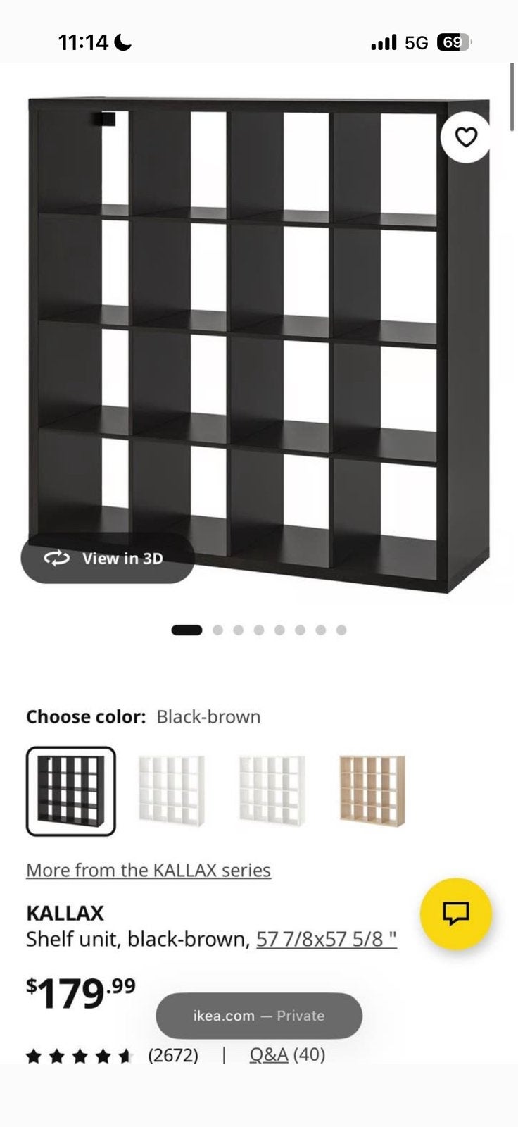 KALLAX Kast IKEA, Ophalen, Nieuw, 25 tot 50 cm