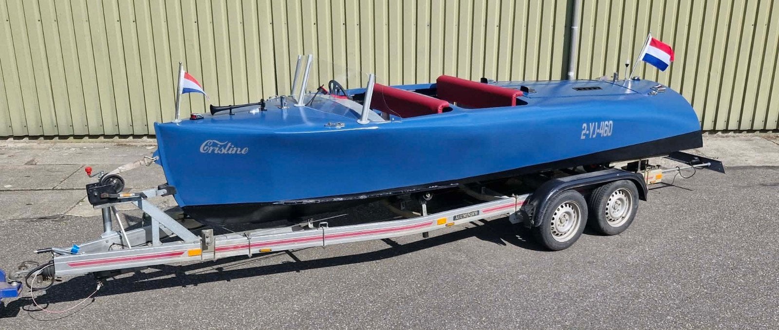 Aluminium Barrelback, Watersport en Boten, Motorboten en Motorjachten, Ophalen, Overige merken, Binnenboordmotor, Hydraulische besturing
