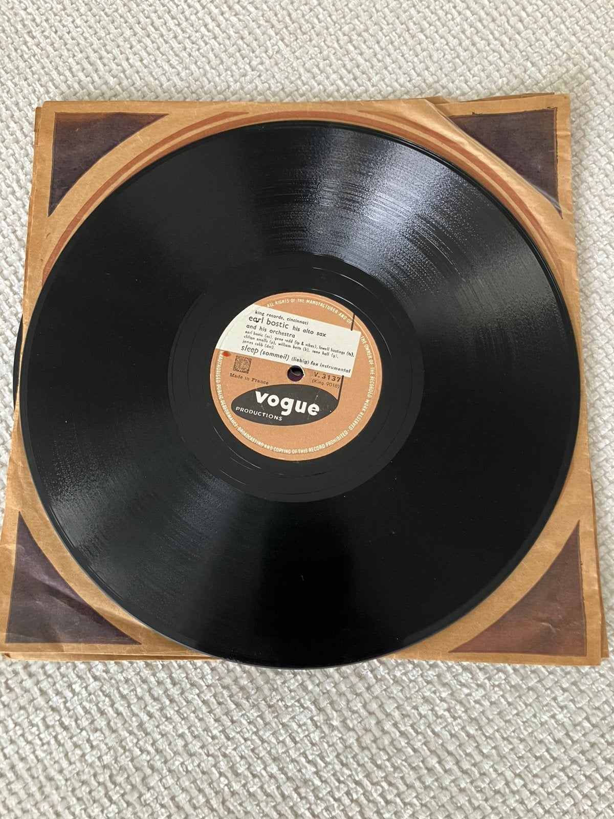 Earl Bostic His Alto Sax And His Orchestra – Flamingo /Sleep, 10 inch, Ophalen of Verzenden, Zo goed als nieuw, Overige typen