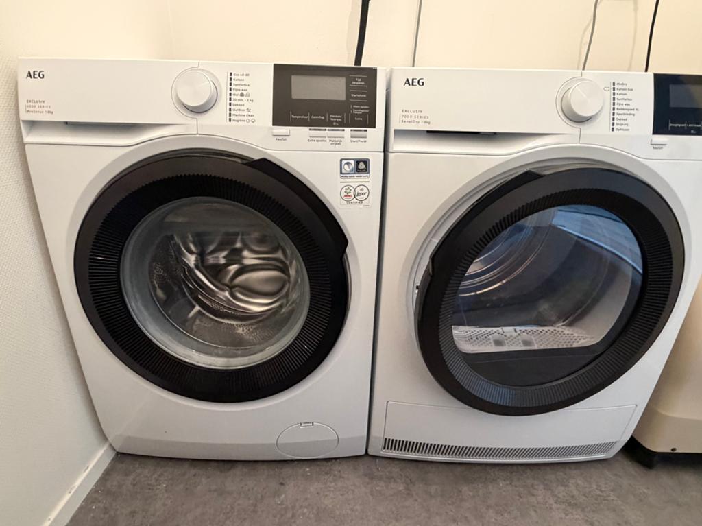 AEG Wasmachine en Droger Set - Zo goed als nieuw, Witgoed en Apparatuur, Wasdrogers, Zo goed als nieuw, Overige typen, Voorlader