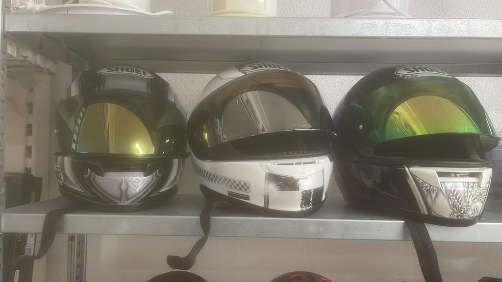 3 Shoei motorhelmen, Motoren, Kleding | Motorhelmen, Ophalen, Tweedehands, Integraalhelm, Shoei
