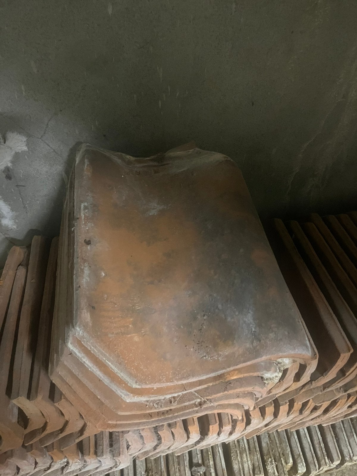 Boomse pannen en nokken, Doe-het-zelf en Verbouw, Dakpannen en Dakbedekking, Ophalen, Steen of Klei, Zo goed als nieuw, 15 m² of meer