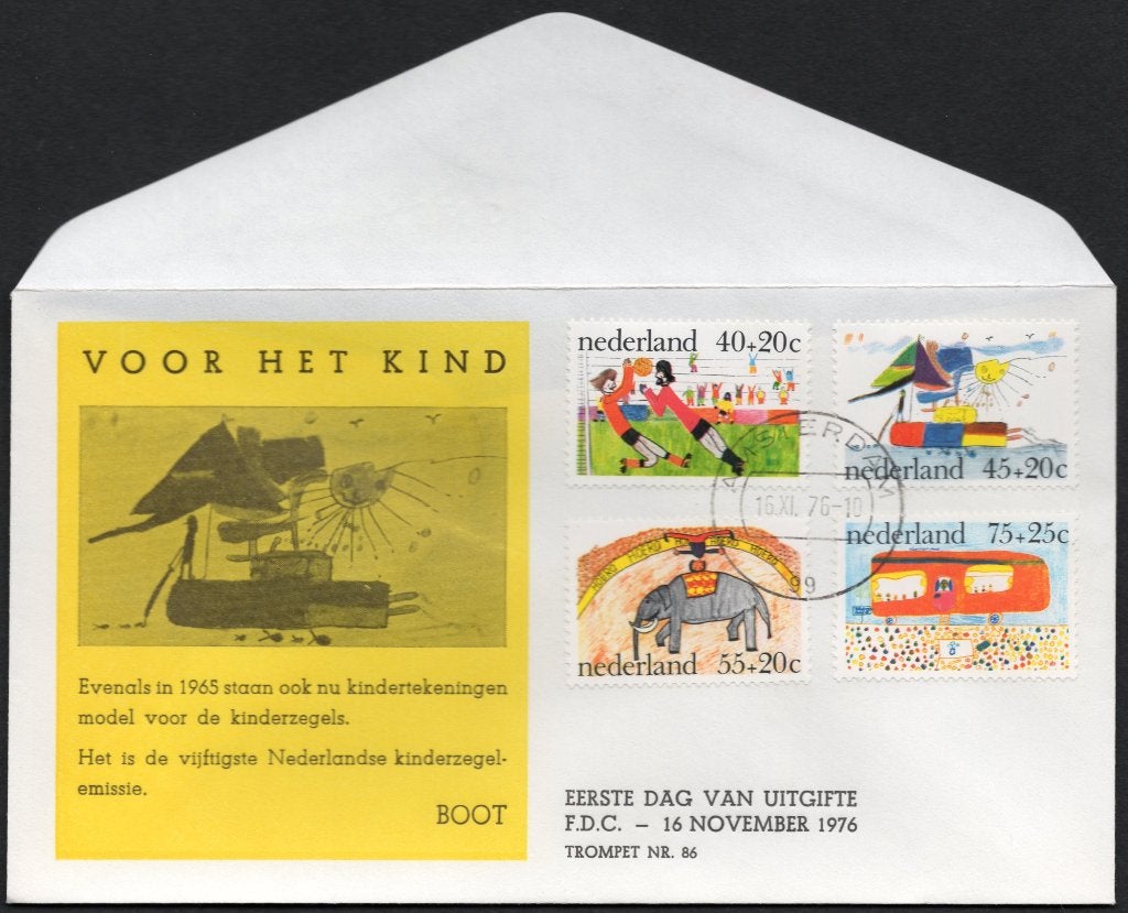 Voor het kind 1976 - kindertekeningen, Verzenden, Envelop