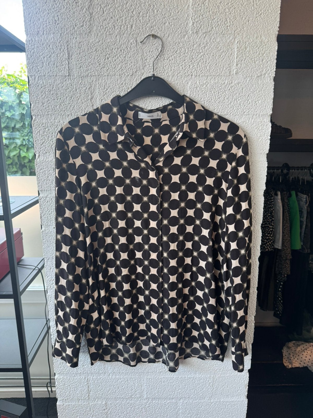 Mango blouse maat M print, Kleding | Dames, Blouses en Tunieken, Ophalen of Verzenden, Zo goed als nieuw, Maat 38/40 (M)
