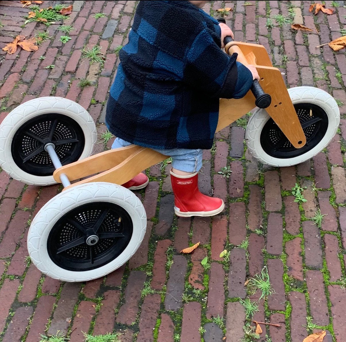 Wishbone fiets - houten tweewieler en driewieler - compleet, Fietsen en Brommers, Ophalen, Gebruikt, Verstelbare zitting