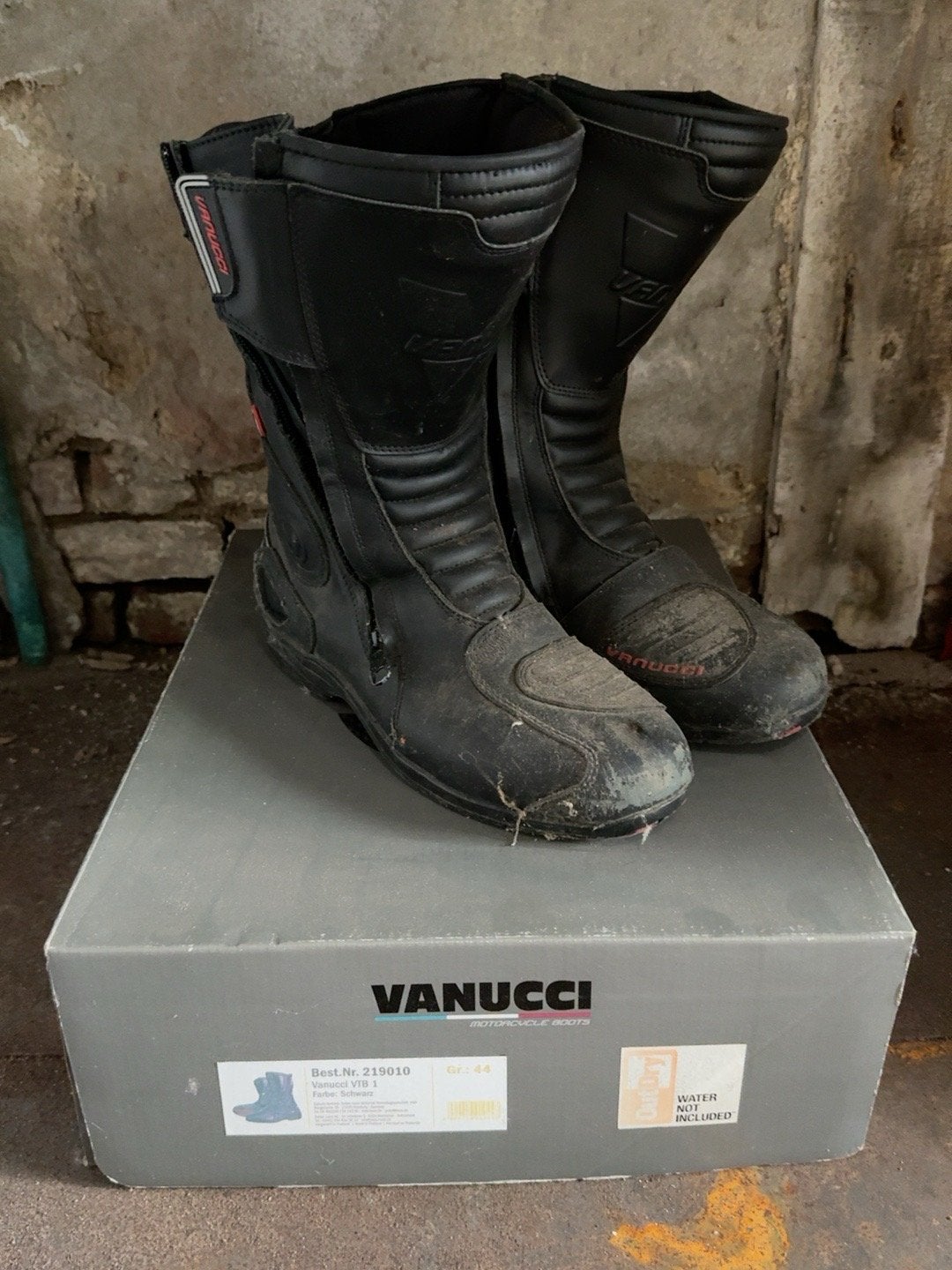Vanucci VTB 1 motorlaarzen maat 44 zwart, Ophalen of Verzenden, Tweedehands, Laarzen