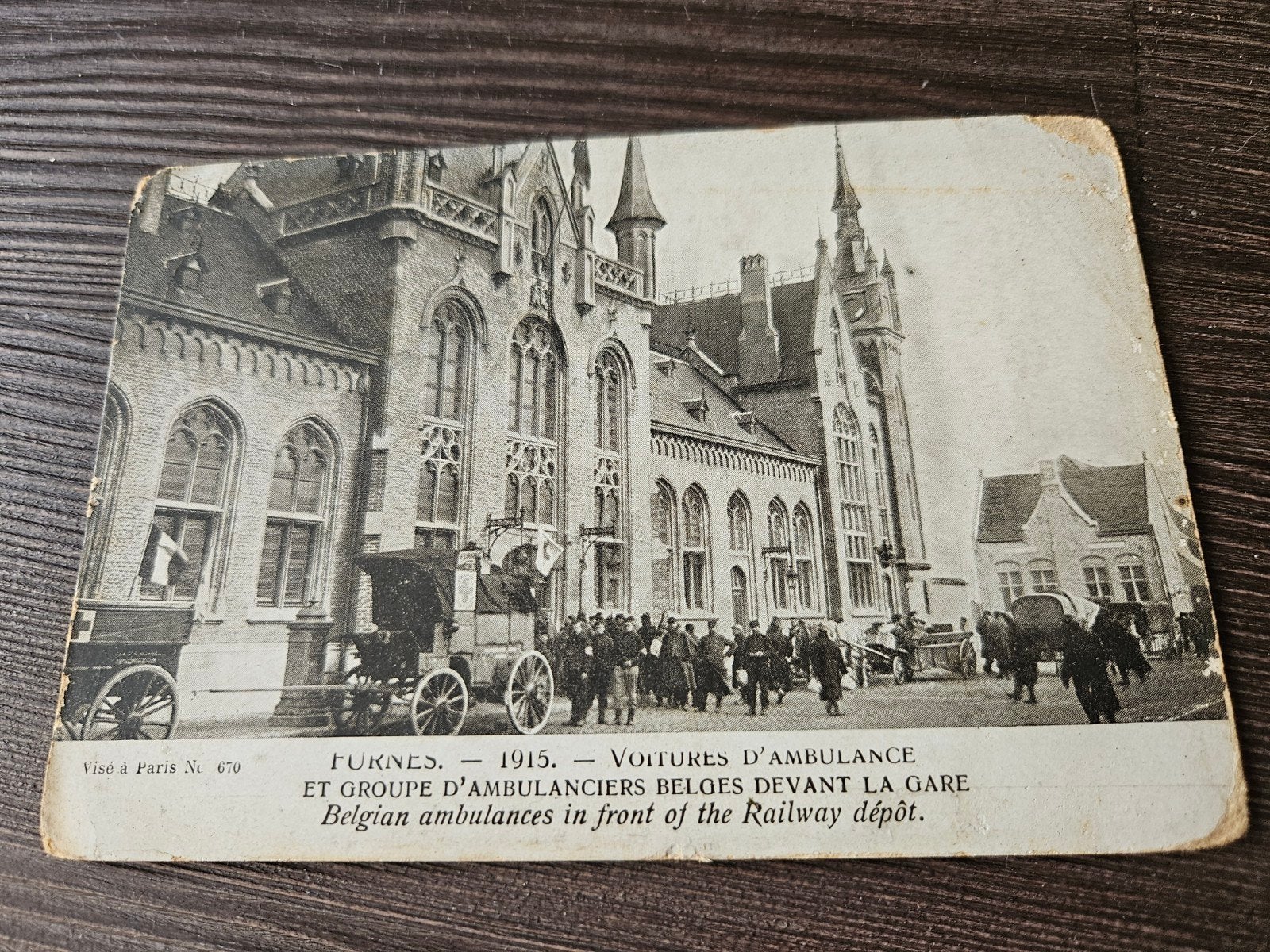 Veurne 1915 - Belgische ambulances, Verzamelen, Ophalen of Verzenden, Voor 1920, Gelopen, België en Luxemburg