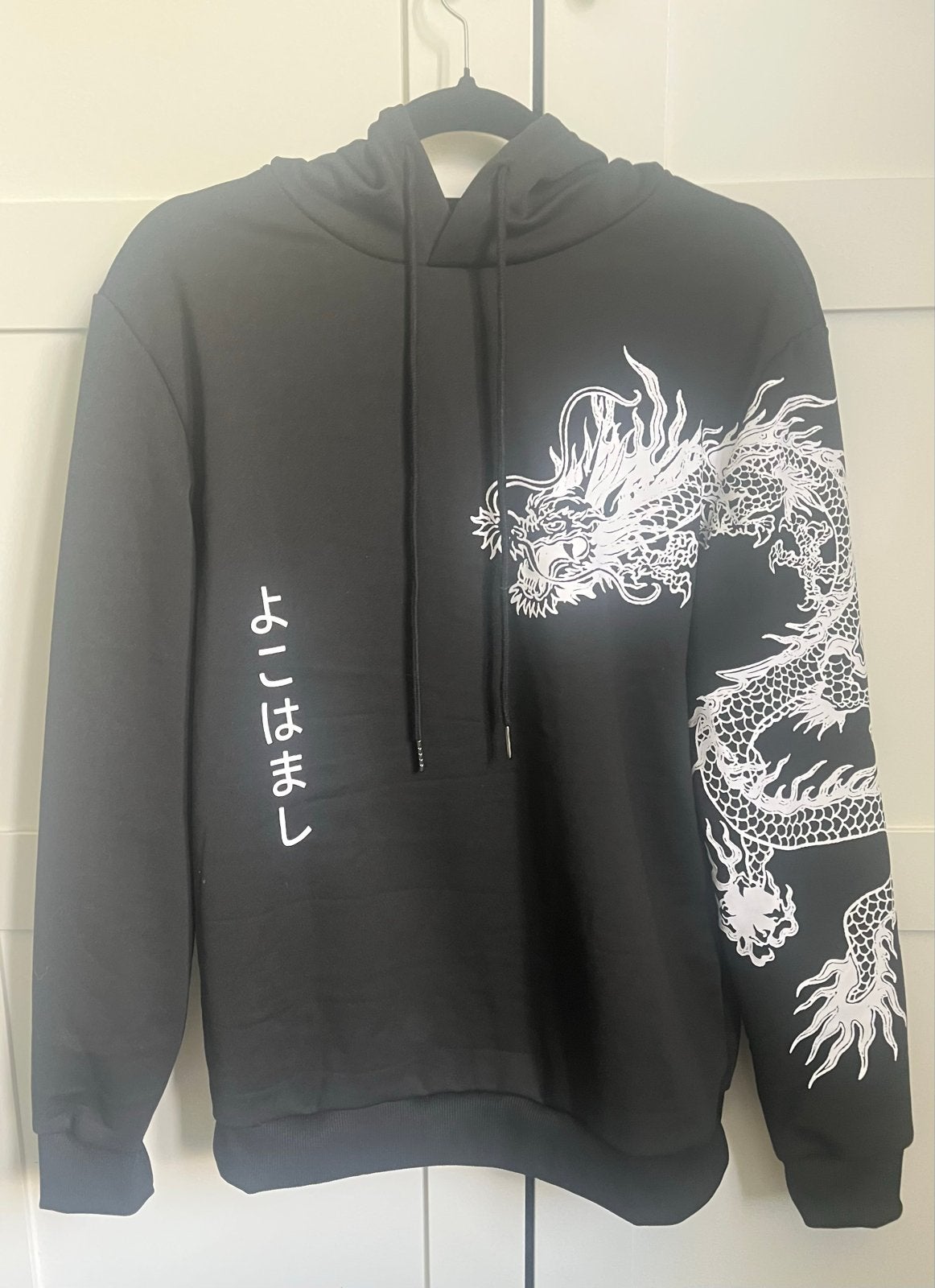 Shein Hoodie met Draak Print - Maat S, Ophalen of Verzenden, Nieuw, Maat 36 (S), Zwart