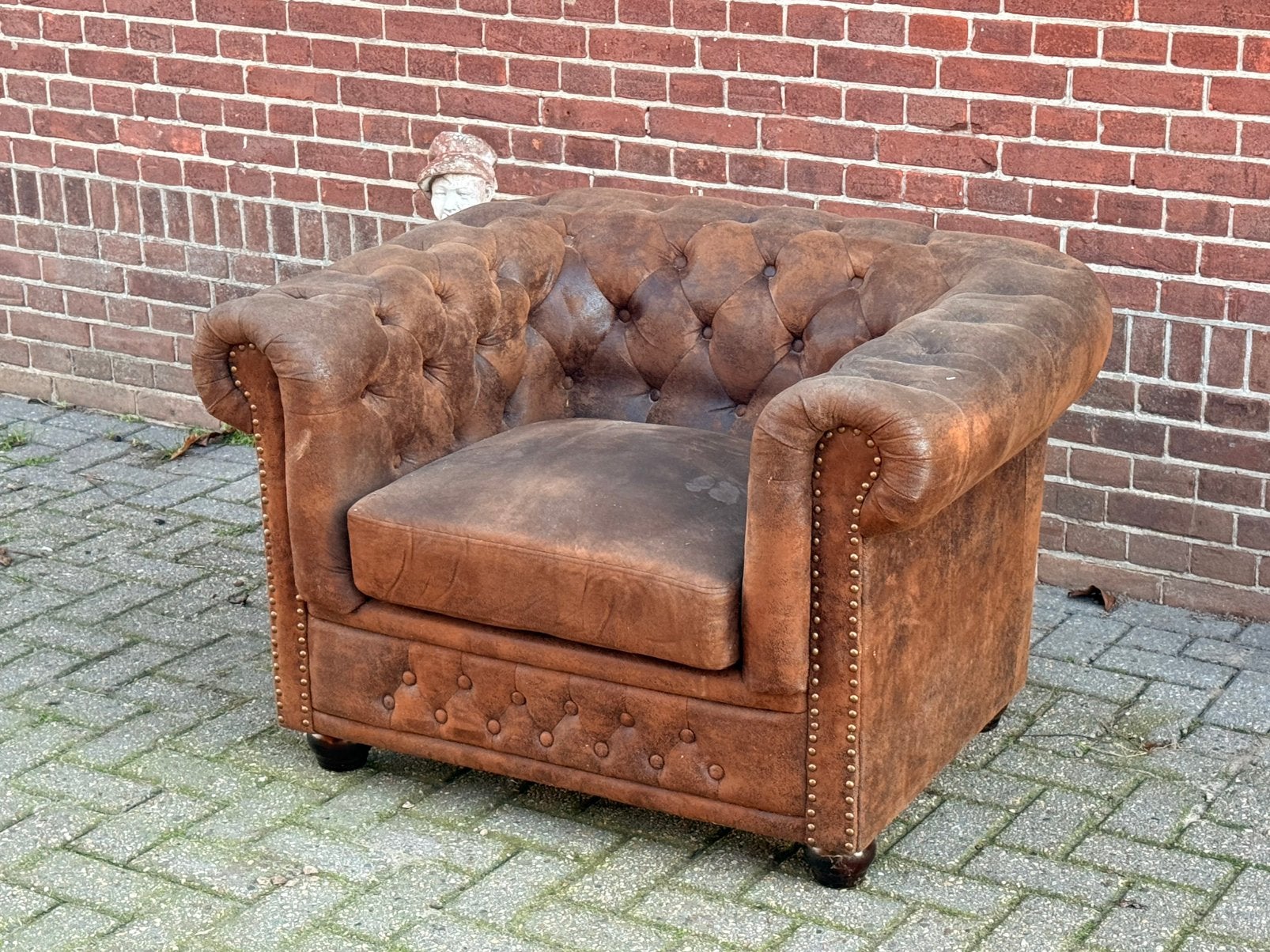Chesterfield stoel, Ophalen, 75 tot 100 cm, Stof
