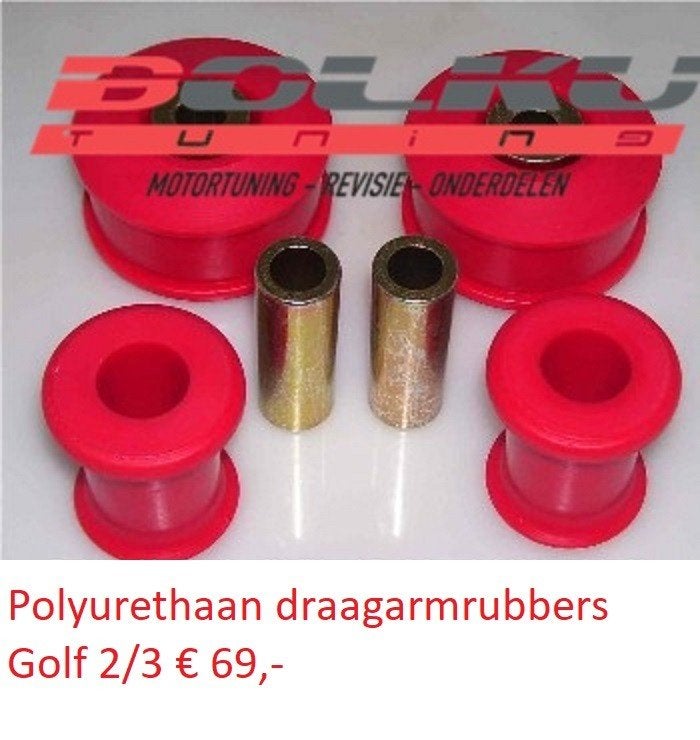 Set polyurethaan draagarmrubbers Golf 2/3 enz, Auto diversen, Ophalen of Verzenden, Bolku Tuning, Info@bolku.nl, 6851TB